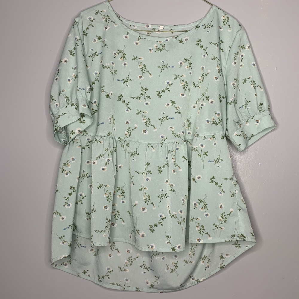 Sea Green Baby Doll Shirt